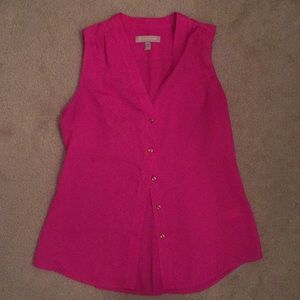 Banana Republic Tops - Hot Pink Banana Republic Button Down Sleeveless Banana Republic Tops - Hot Pink Banana Republic Button Down Sleeveless